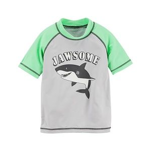 Carters Baby short sleeve shark rash guard